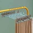 thumbnail image 4 of 5Pcs Pants Drying Rack Space Saving Drying Hanger with Metal Clip Stainless Steel Hanger for Pants Trousers  Light Blue Bold, 4 of 7
