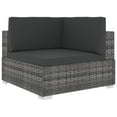 thumbnail image 1 of vidaXL Patio Furniture Rattan Sofa Chair Corner Seat with Cushions Poly Rattan, 1 of 6