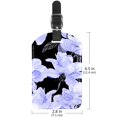 thumbnail image 6 of Square 2Pack PU Leather Blue Flowers Cruise Luggage Tag with Privacy Cover and Name ID Tag for Travel Handbags Backpacks Luggage Tags, 6 of 6