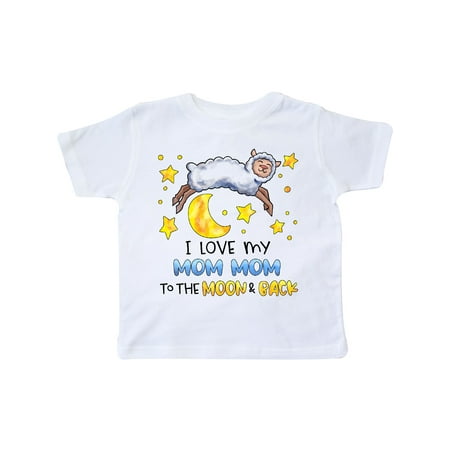 

Inktastic I Love my Mom Mom to the Moon and Back Cute Sheep Gift Toddler Boy or Toddler Girl T-Shirt