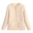 thumbnail image 4 of Sakmal Puffer Womens Jackets Quilted Packable Winter Plus Size Coats Outerwear Beige Jackets for Women 3XL, 4 of 5