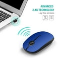 thumbnail image 3 of Jelly Comb 2.4G Slim Wireless Mouse with Nano ReceiverLess NoisePortable Mobile Optical Mice for NotebookPCLaptopComputerMacbook - Black and Blue, 3 of 6