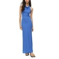 thumbnail image 1 of SUNSIOM Femmes Robe Longue Bodycon Couleur Unie Licou Robe Serrée Été Sans Manches Dos Nu Robe de Soirée, 1 of 6