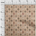 thumbnail image 1 of oneOone Georgette Viscose Rose Brown Fabric Triangle Geometric Sewing Material Print Fabric By The Yard 42 Inch Wide, 1 of 4