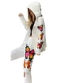 thumbnail image 3 of Nituyy Women Butterfly Printed Sports Set Casual Zipper Up Hooded Coat Sweatpanst, 3 of 6