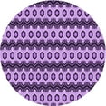 thumbnail image 1 of Ahgly Company Machine Washable Indoor Round Transitional Violet Purple Area Rugs, 4' Round, 1 of 7