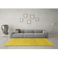 thumbnail image 3 of Ahgly Company Machine Washable Indoor Rectangle Solid Yellow Modern Area Rugs, 2' x 3', 3 of 4