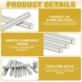 thumbnail image 3 of Uxcell 5mm x 50mm Dowel Pin Stainless Steel, 15 Pcs 304 Stainless Steel Pegs for Shelves Furniture Fixing, Silver, 3 of 7