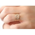 thumbnail image 5 of Stackable 4 Ring Set Moissanite Diamond Baguette and Round Diamonds on 10k Gold, 5 of 8