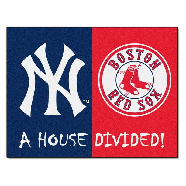 Mlb Yankees Red Sox House Divided Rug 33 75 X42 5 Walmart Com Walmart Com