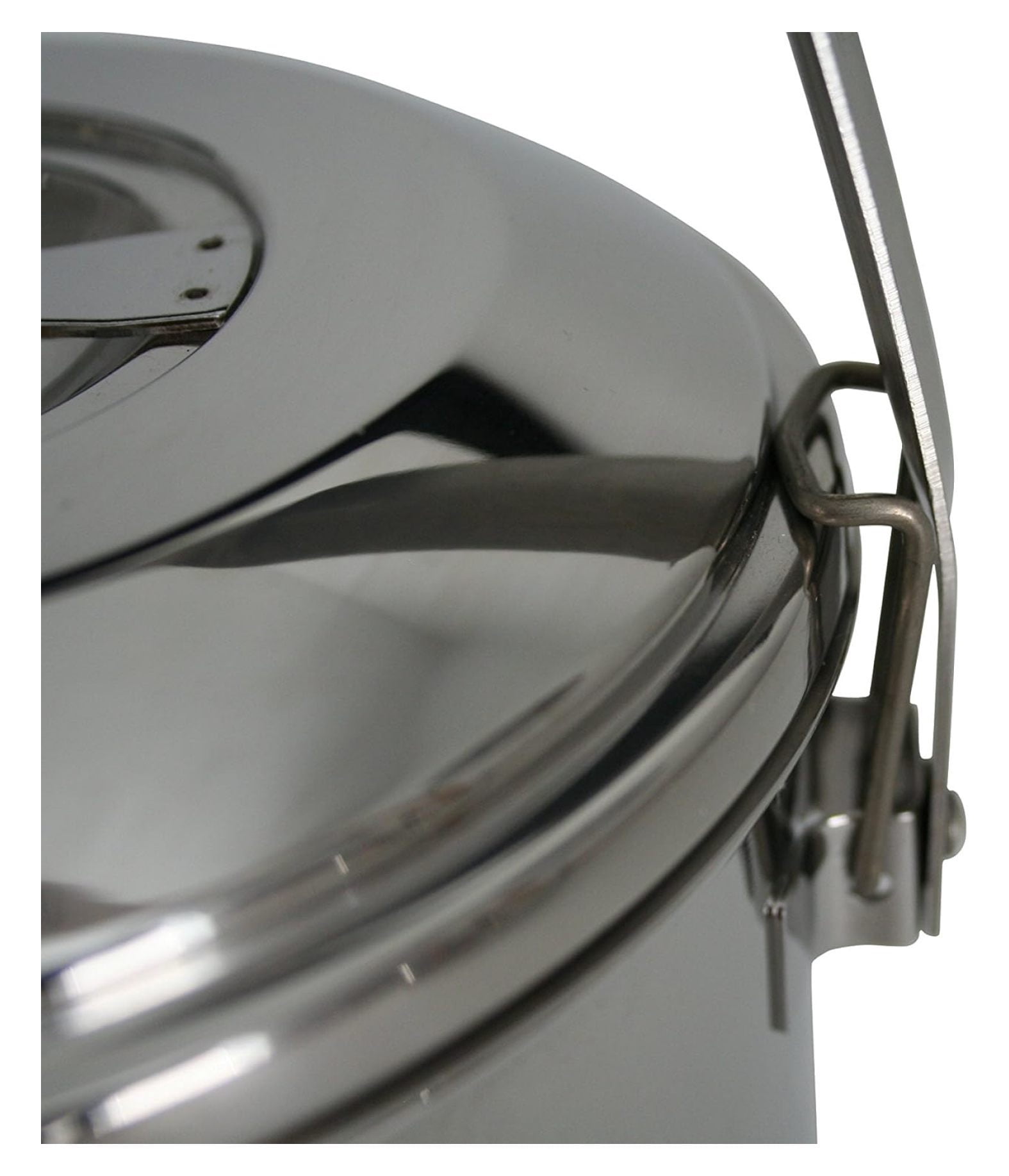 Locking Bail Handle Camping Pot, Billy Can Bushcraft Kit - Zebra Loop Handle Pot SS Handle Clips (Installed)