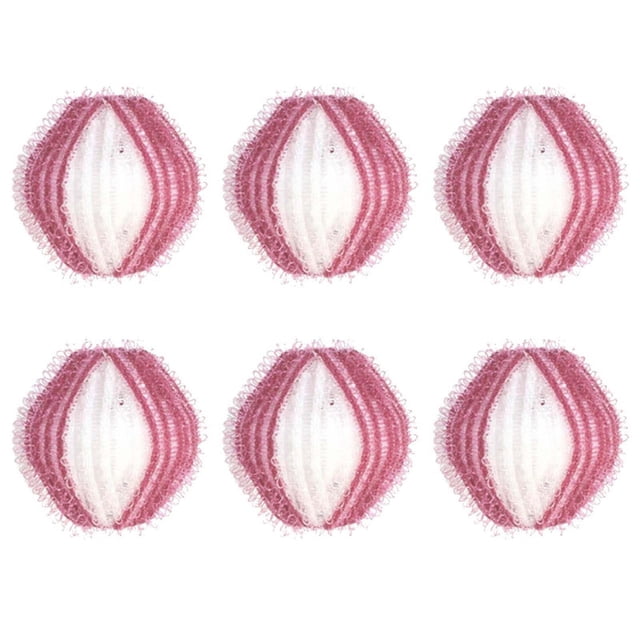 Qocolhg Éliminateur de Poils d'Animaux pour Lessive, Attrape-Poils d'Animaux Réutilisable, Attrape-Peluches pour Machine à Laver, Boules de Séchage pour Vêtements Chien Chat, 6 Pcs Rouge