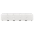 thumbnail image 6 of Naomi Home Sarah Contemporary DIY Sofa Collection-Color:White,Fabric:Air Leather,Style:5 Piece Modular Sectional with ottoman, 6 of 11