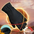thumbnail image 5 of TELOLY 2026 New Winter Gloves -30°F Cold Proof Deerskin Suede Leather Insulated Water-Resistant Windproof Thermal Glove for Driving Hiking Snow Work in Cold Weather, 5 of 7