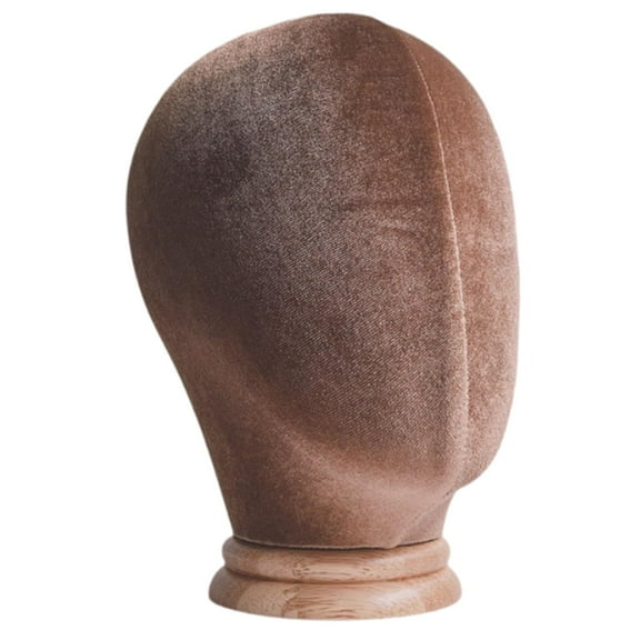 Mornei Mannequin Head Model Hats Display Stand Fashion with Wood Base for Beginner