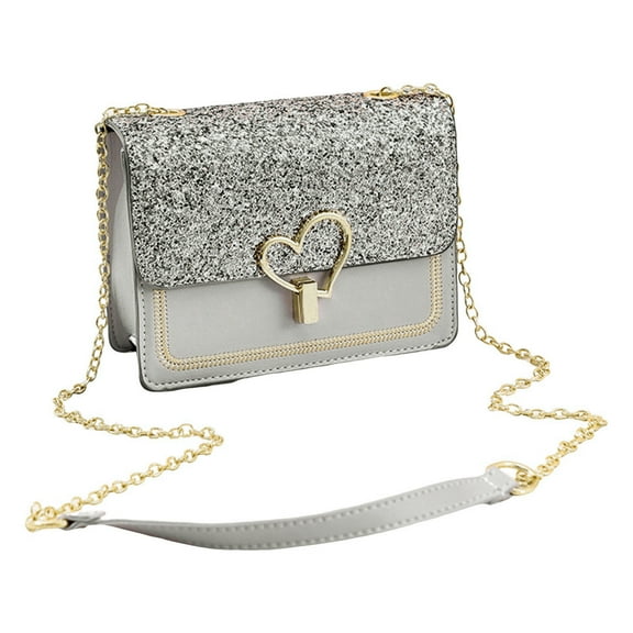 Lispipm Crossbody Clutch Purse for Women Small Formal Dressy Evening Bag Glitter Party Wedding Handbags Cell Phone Wallet for Travel Gray