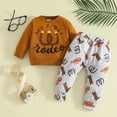 thumbnail image 2 of NOLDARES Infant Toddler Baby Boy Clothes 2 Piece Set Long Sleeve Graphic Sweatshirt and Pockets Pants Fall Winter Outfits Clothing(Yellow,2-3 Y), 2 of 8