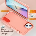 thumbnail image 3 of JTCASES Compatible with iPhone 14 Plus Case Heavy Duty Protective Rugged Phone Case, Full Body Anti-dust Shockproof Drop Proof Armor Durable Cover Case for iPhone 14 Plus 6.7 inch, Orange/Clear, 3 of 10