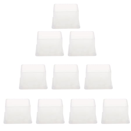 Clear Pvc Chair Leg Cap End Tip Feet Cover Furniture Floor Protector 10pcs Reduce Noise Prevent Scratch