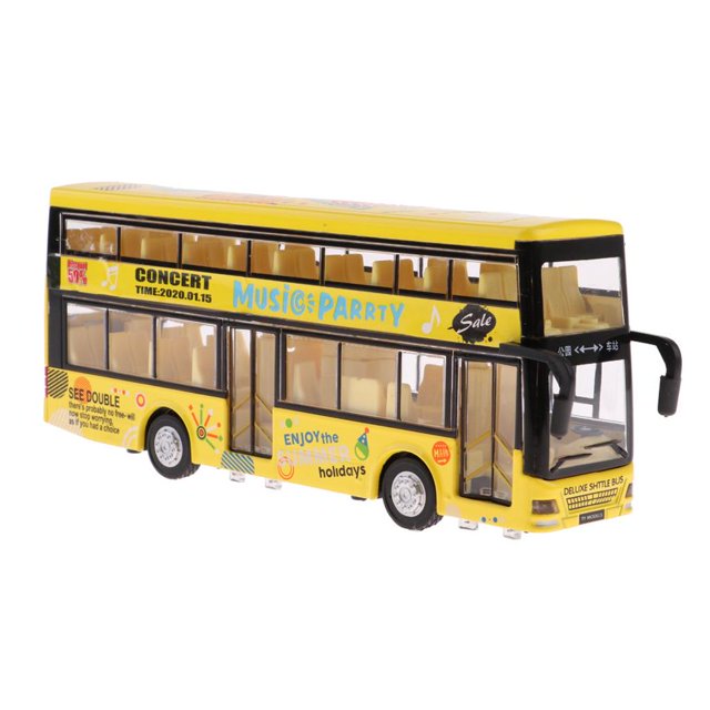 1 50 Diecast Car Toy Pull Back Bus Model with Light and Sound