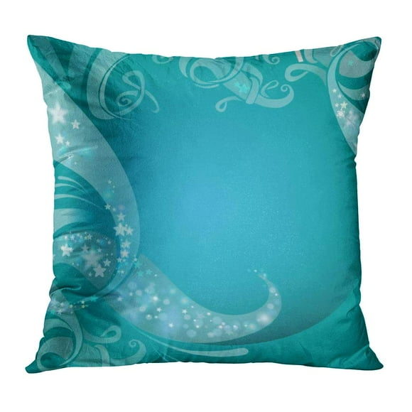 BOSDECO Blue Fairy Fantasy Tale Abstract Artistic Beautiful Beauty PillowCase Pillow Cover 16x16 inch
