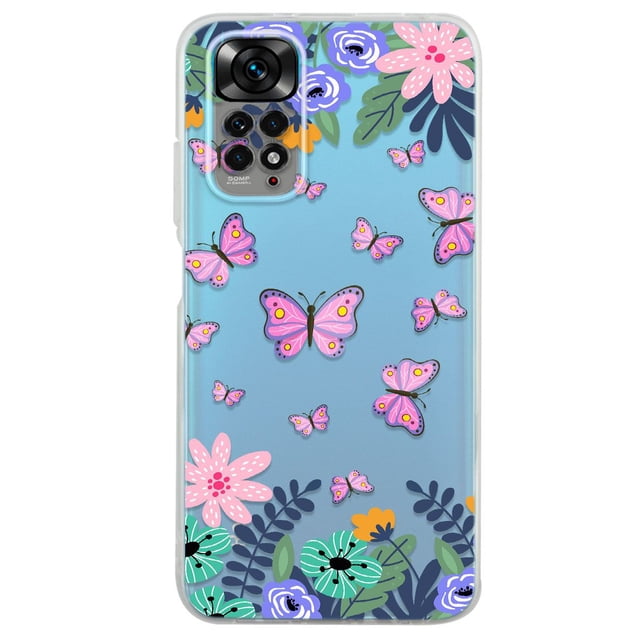 Funda InstaCase para Xiaomi Redmi Note 11 Mariposas y Flores Uso Rudo Protector Antigolpes