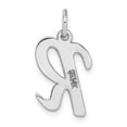 thumbnail image 4 of FJC Finejewelers 14 kt White Gold Medium Script Letter R Initial Charm, 4 of 6