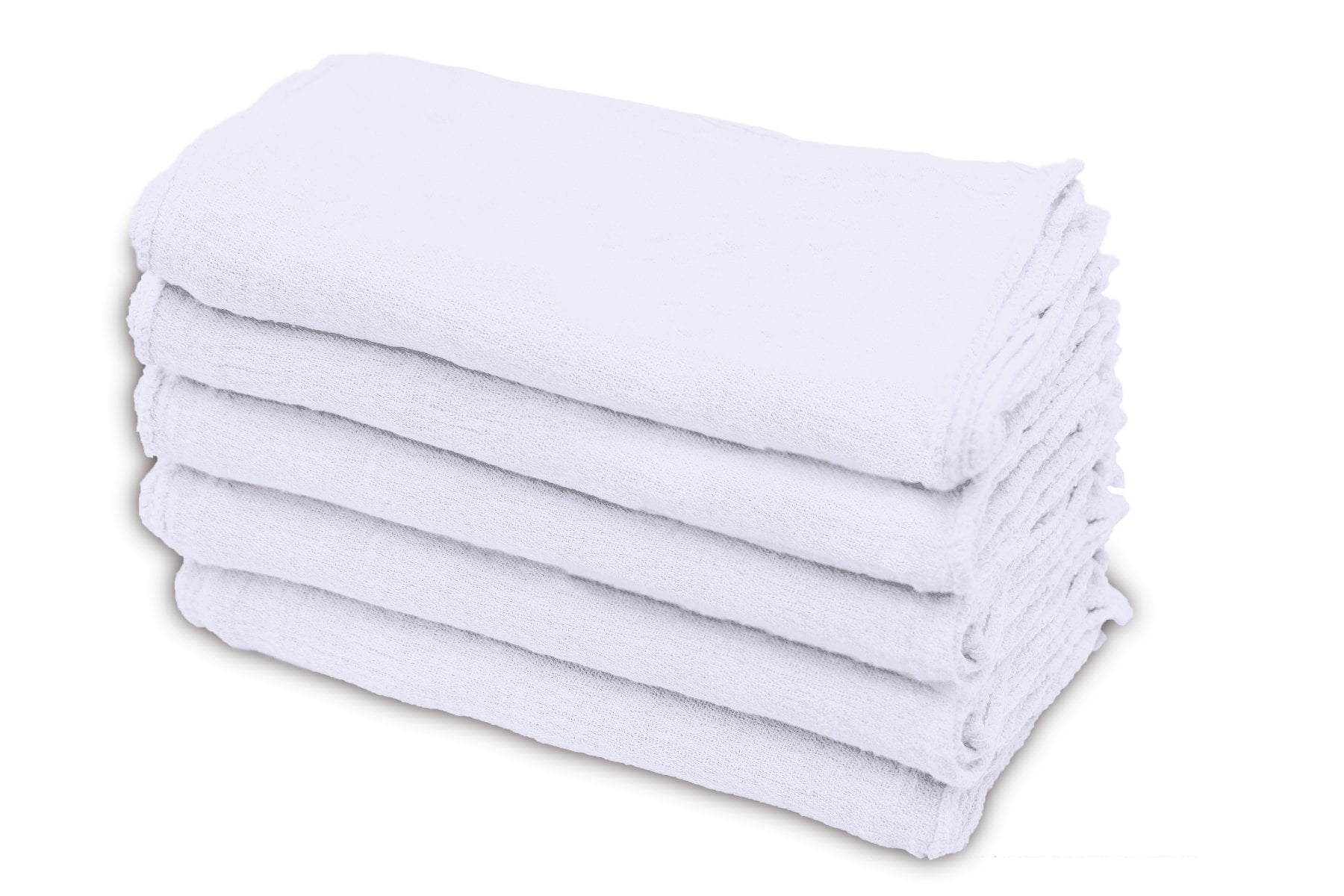 Cotton Homes 500Pc Shop Towels Rags Bulk– 12 x12 Inch- Regenerated Cotton Multipurpose Cleaning towels, Paint Cloth, Bar Towels- Prewashed and Reusable. (White, 500).