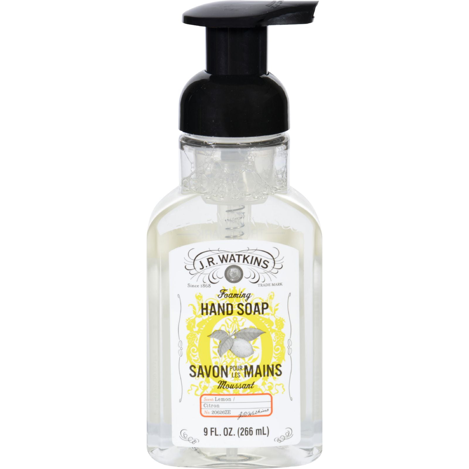 J.R. Watkins Foam Hand Soap, Lemon, 9 oz