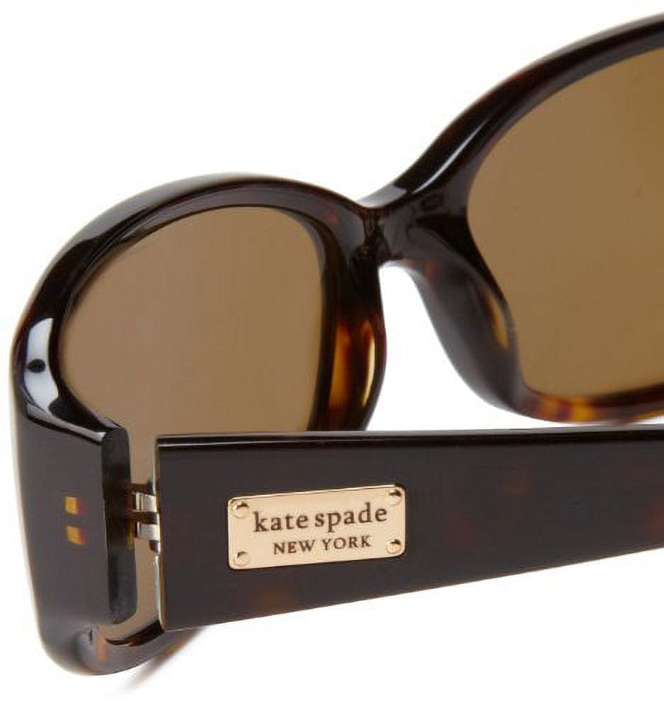 Kate Spade Plastic Womens Square Sunglasses Carmel Tortoise  display picture 3