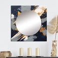 thumbnail image 1 of Designart "Abstractions in Gold and Grey IV" Abstract Shapes Square Mirror For Wall Decor - Large Grey Square Mirror Printed Wall Decor - Transitional Square Living Room Mirror, 1 of 5