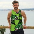 thumbnail image 6 of Honeii cartoon largemouth bass fish Pattern Men's Workout Tank Top Casual Sleeveless Gym Muscle Shirts Bodybuilding Tee-3X-Large, 6 of 7