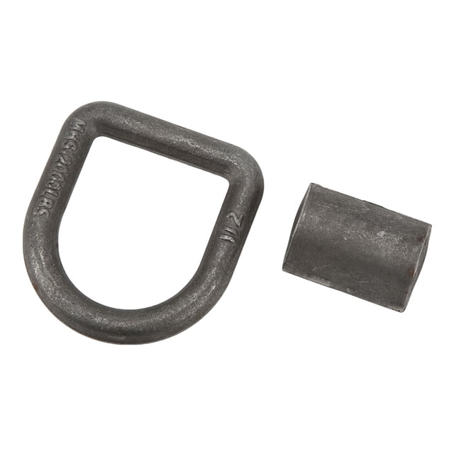 1/2in Tiedown Weld On D Ring Anchors with Bolt On Mounting Clips for Trailer Truck Cargo Tie Down