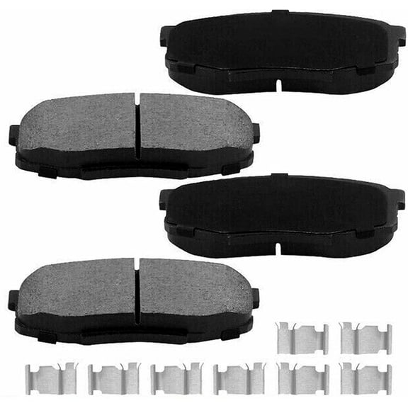 Rear Ceramic Brake Pads w/Hardware Kits Fits for Ford Edge Explorer Taurus Flex, Lincoln MKS MKT-Low Dust Brake Pad-4 Pack Fits select: 2015-2019 FORD EXPLORER XLT, 2012-2014 FORD EDGE SEL