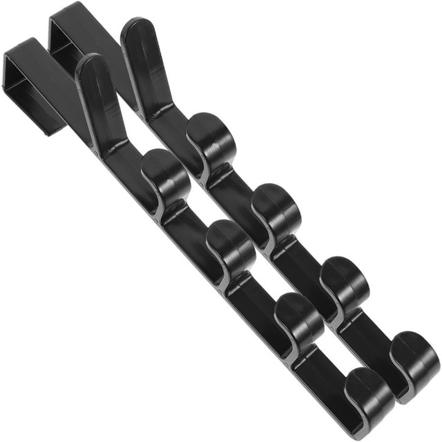 2Pcs Over The Door Hook Door Back Hook Punch Free Plastic Rack Clothes Hook