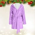 thumbnail image 2 of Gifts for Mom Robe for Women Fuzzy Loungewear Oversized Hooded Women's Robes Bath Womens Bathrobe Pink, 2 of 9