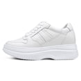 thumbnail image 2 of CMR CHAMARIPA Height Increasing Shoes For Women - Elevator Sneakers For Women - Casual Women's White Wedge Sneakers 8CM / 3.15 Inches, 2 of 8