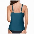 thumbnail image 4 of HCNTES Women's Underwire Tankini Top Swimsuit Tummy Control Swim Top Only Bathing Suit Top No Bottom Dark Blue,L, 4 of 9