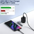 thumbnail image 4 of 45W Samsung Chargeur Rapide, Port USB Type C Cable Chargeur Samsung Ultra Rapide Chargeur Compatible avec (2m), 4 of 5