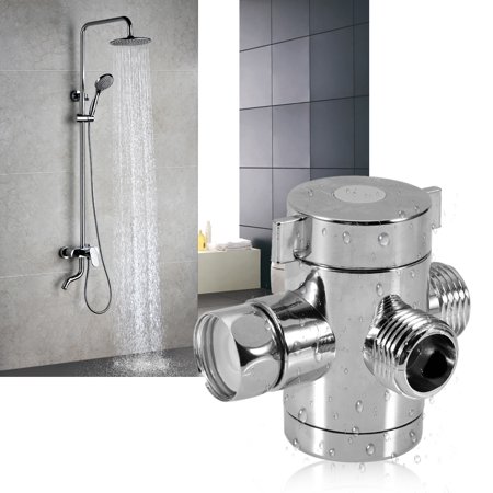 Ashata 3 Way Abs Plastic T Adapter Adjustable Bathroom Handheld