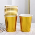 thumbnail image 4 of Gold Party Disposable Tableware Set Paper Plates Cups Napkins, 4 of 5