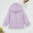 thumbnail image 3 of Kids' Hooded Sweatshirt Full Zip Casual Hoodies Jacket with Pockets Toddler Boys Girls Basic Outerwear 0-6T, 3 of 6