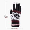 thumbnail image 2 of Guantes De Navidad Con Estampado De Copos De Nieve Guantes Cálidos De Invierno Con Pantalla Táctil Guantes Forrados De Vellón De Punto Para Mujeres Hombres Vogacara HA038852-00, 2 of 6