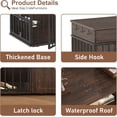 thumbnail image 5 of ChVans 86.6" Dog Crate Furniture TV Stand for Large Breed Dogs, Wooden Kennel with Dual rooms, Dog Bowl, 2 Drawers &  Cabinet for Medium-Large Dogs, 5 of 7