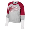 thumbnail image 2 of Girls Youth Colosseum Heather Gray Alabama Crimson Tide Katinka Rhinestone Pullover Sweatshirt, 2 of 3