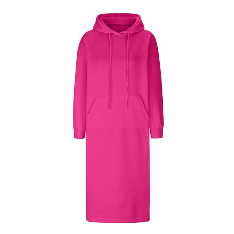 SuDongPo Trendy Sweatshirt Midi Dress For Womens Hoodie Loose Fit Casual  Dress Ladies Cute Formal Dresses Fall 2024 Long Sleeved Crewneck Plus Size  Pullover - Walmart.com
