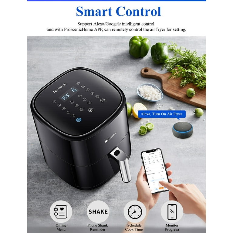 Proscenic T22 Air Fryer, 5.2 Quart App & Alexa Control With 100+