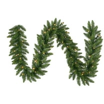 Vickerman 50' Camdon Fir Artificial Christmas Garland, Multi-colored LED Mini Lights - Faux Large Christmas Wreath - Seasonal Indoor Commercial Decor