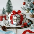 thumbnail image 4 of CozyNestFinds Christmas Wrapping Paper Roll, Vintage Steam Train with Snowy Forest Merry Christmas Wreaths, Holiday Gift Wrap for Men Women Family, Winter Crafts, Mini Roll 17 in x 16.4 Feet, 4 of 16