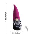 thumbnail image 2 of Halloween Witch Gnome with Magic Broom, 9.84 in Faceless Spooky Dwarf Figurine, Cute Tabletop Decoration for Mantel Shelf Home Party Decor and Halloween Gift，A, 2 of 5